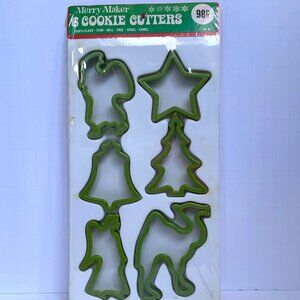 Merry Maker Cookie Cutters Plastic  Holiday Shapes NIP